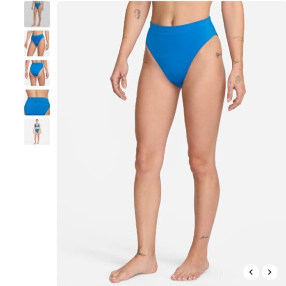Nike Essential Women's High-Waist Olympian Blue Swim Bottom Size XXL 2XL - Picture 3 of 3